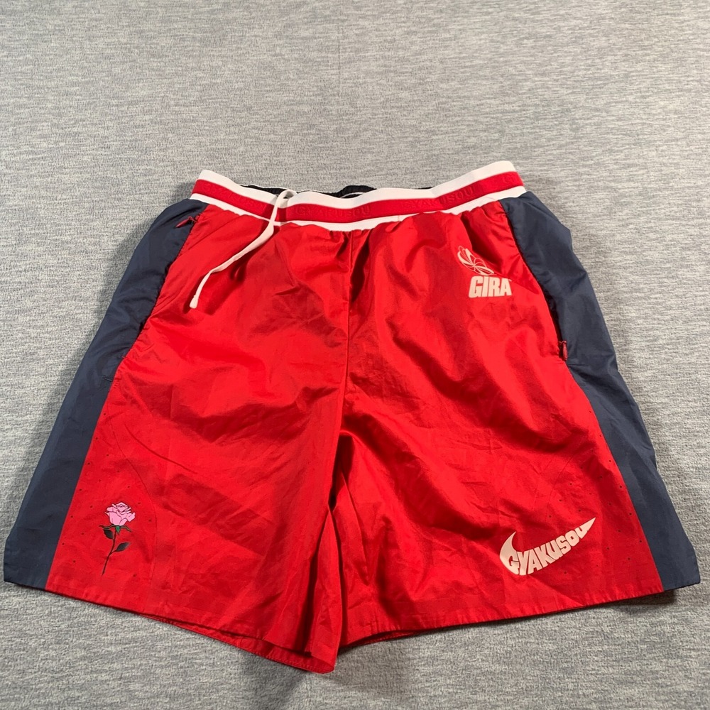 Nike Gyakusou Shorts Men Small‎ Red Navy GIRA Running Rose Logo CD7113-611